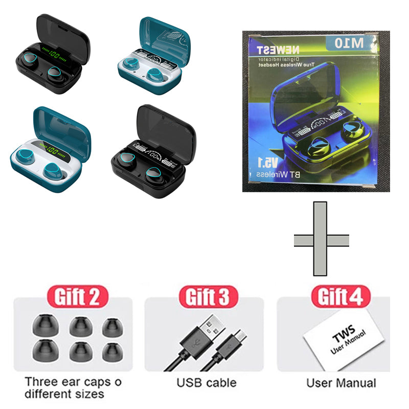 LED Display TWS M10 Wireless Bluetooth