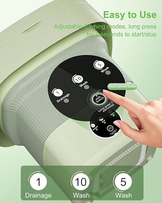Portable Washing Machine, 12L Upgraded Mini Washing Machine With Spin Basket, Foldable Camping Washing